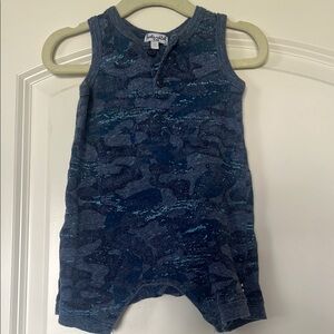Splendid | (3-6M) Blue Camo Sleeveless Romper